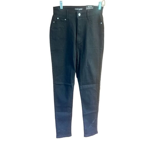 Fashion Nova Womans Black High Rise -Straight Jeans Sz 13/14 NWT * - Picture 1 of 7